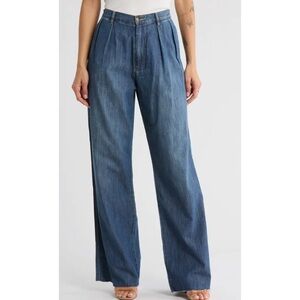 Blue Wide Leg Women's Jeans Denimist Blair Double Pleated Pant sz25